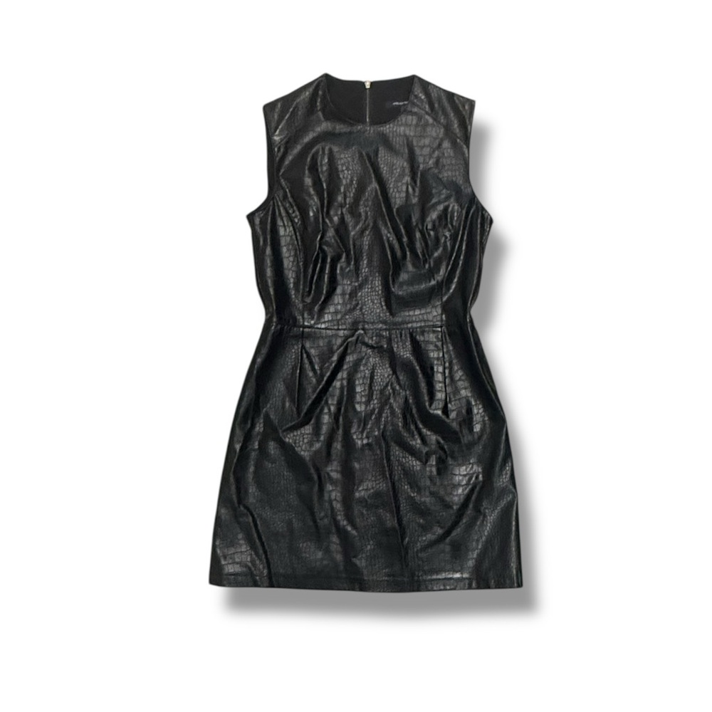 **NWOT**French Connection Sundae Croc Embossed Faux Leather Mini Dress